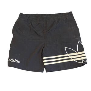 Vintage 90s adidas Black Windbreaker Shorts Men’s Large Athletic Retro Sports